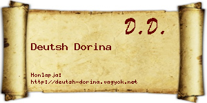 Deutsh Dorina névjegykártya